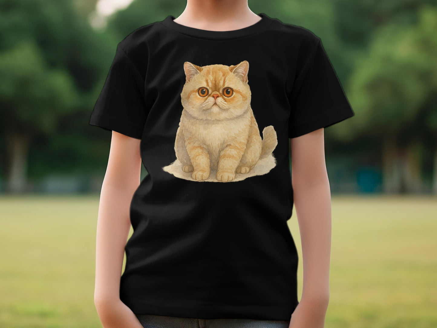 Cute Illustrated Exotic Shorthair Cat Shirt product type