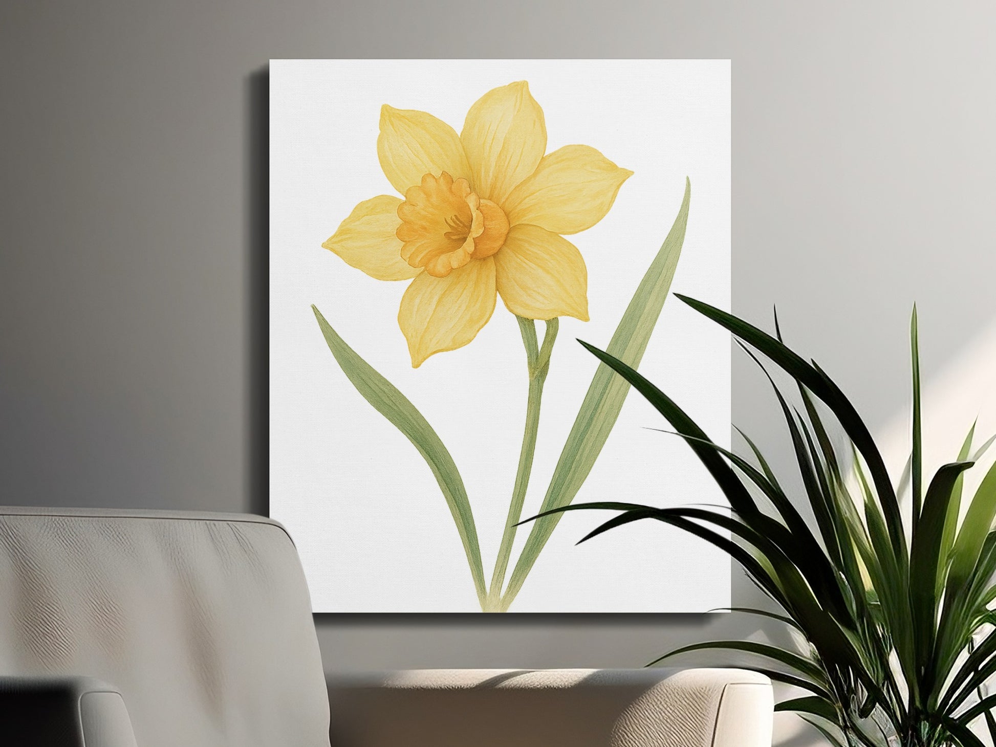 Botanical Yellow Daffodil Canvas Art product