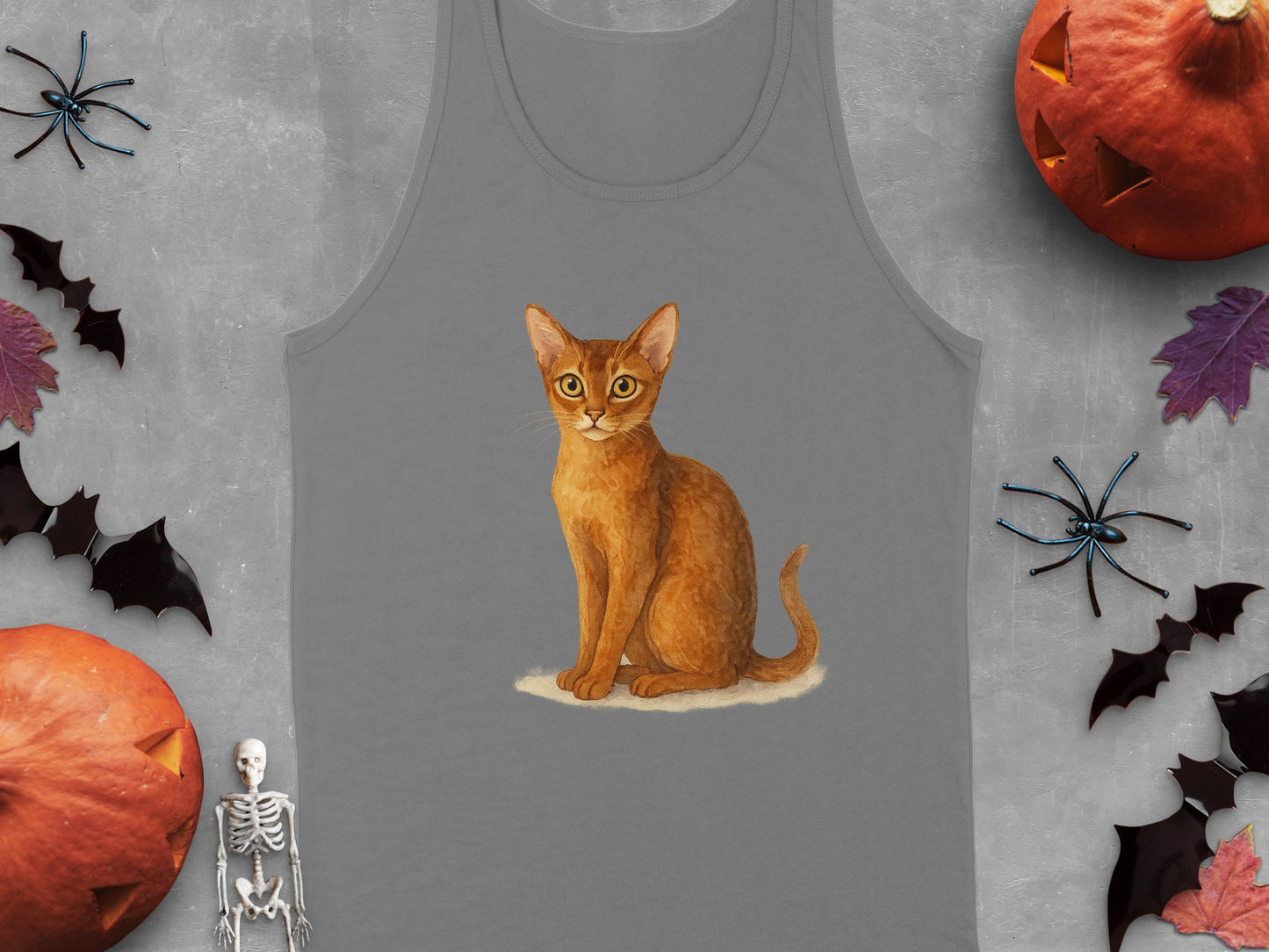Cute Halloween Themed Cat Print Tank Top product