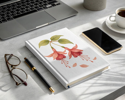 Elegant Floral Design Hardcover Notebook product
