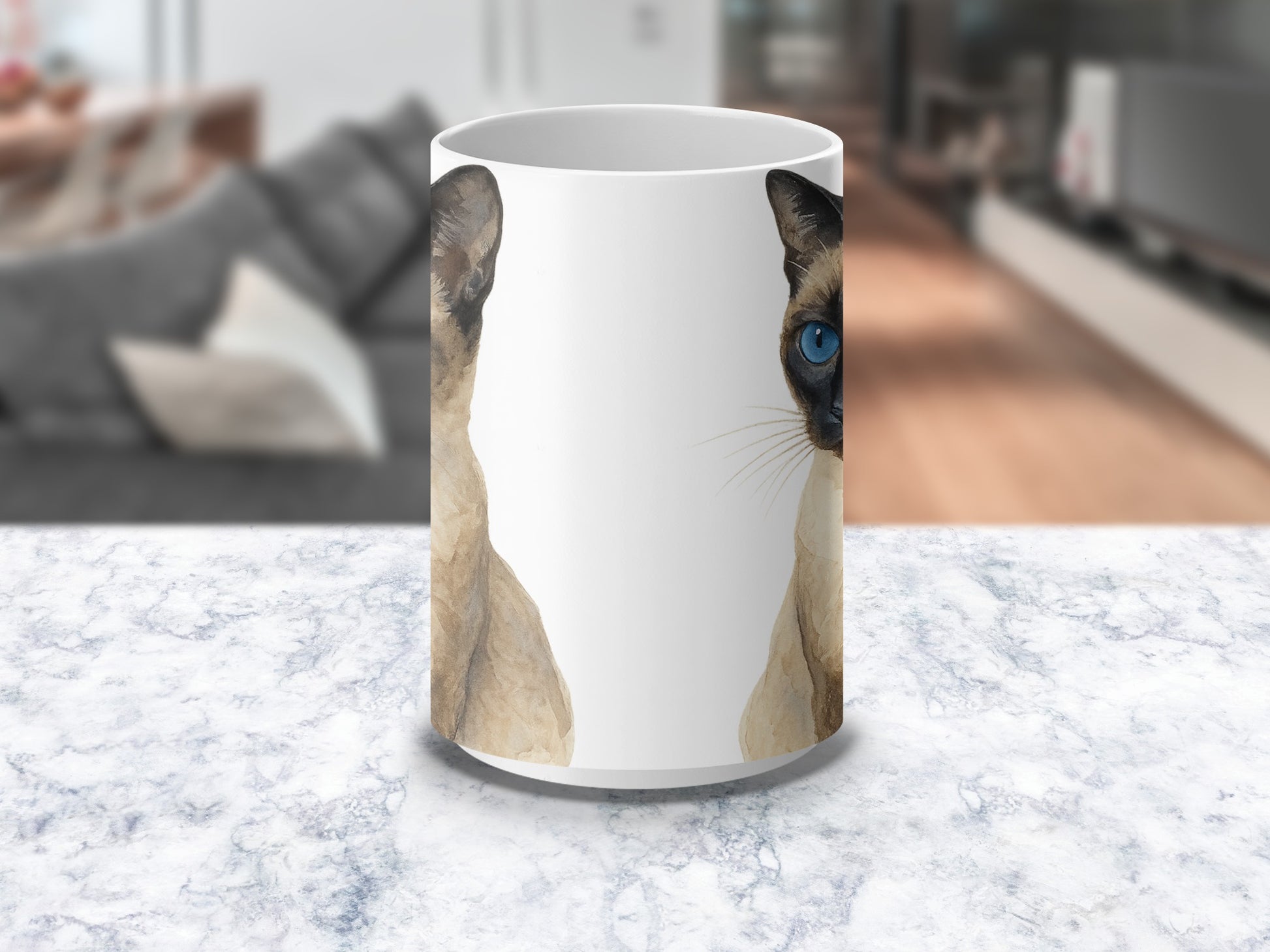 Unique Siamese Cat Artwork Coffee Mug product
