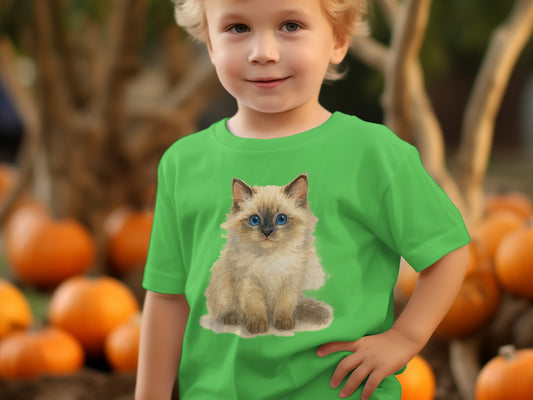 Adorable Kitten Design Kids T-shirt Cute Cat Product