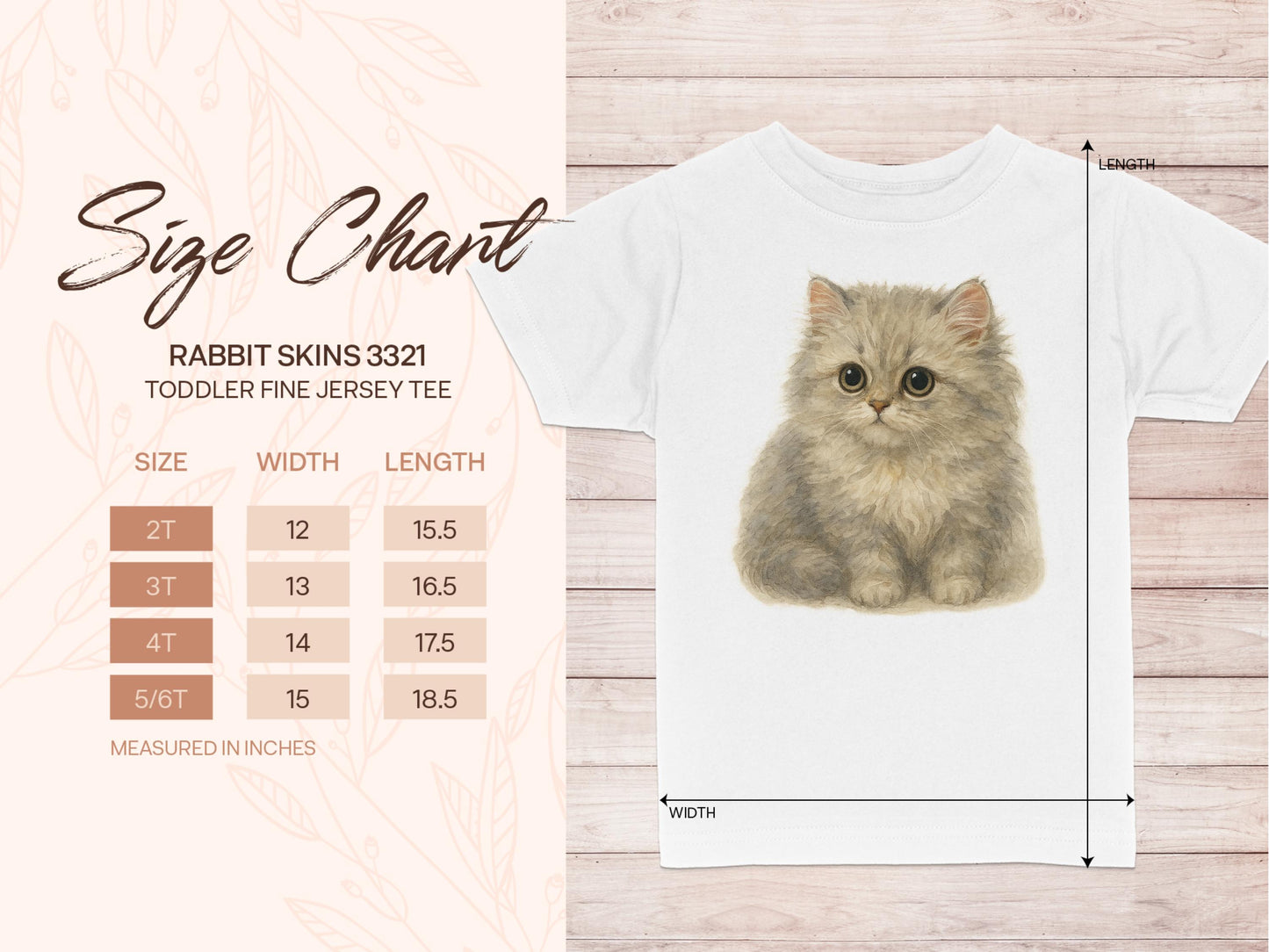 Cute Fluffy Kitten Graphic on Toddler Tee product