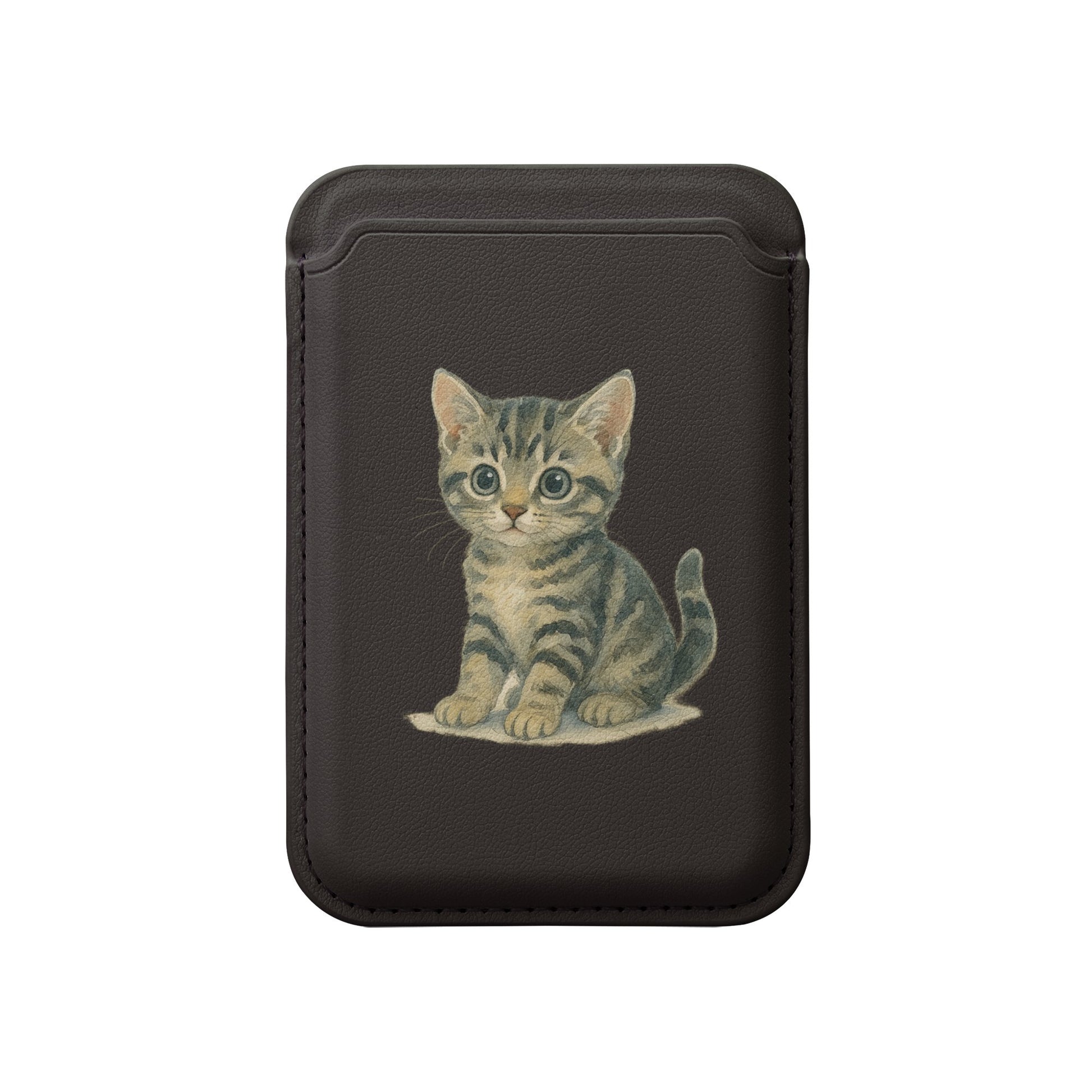 Cute Kitten Design Brown Phone Case Product