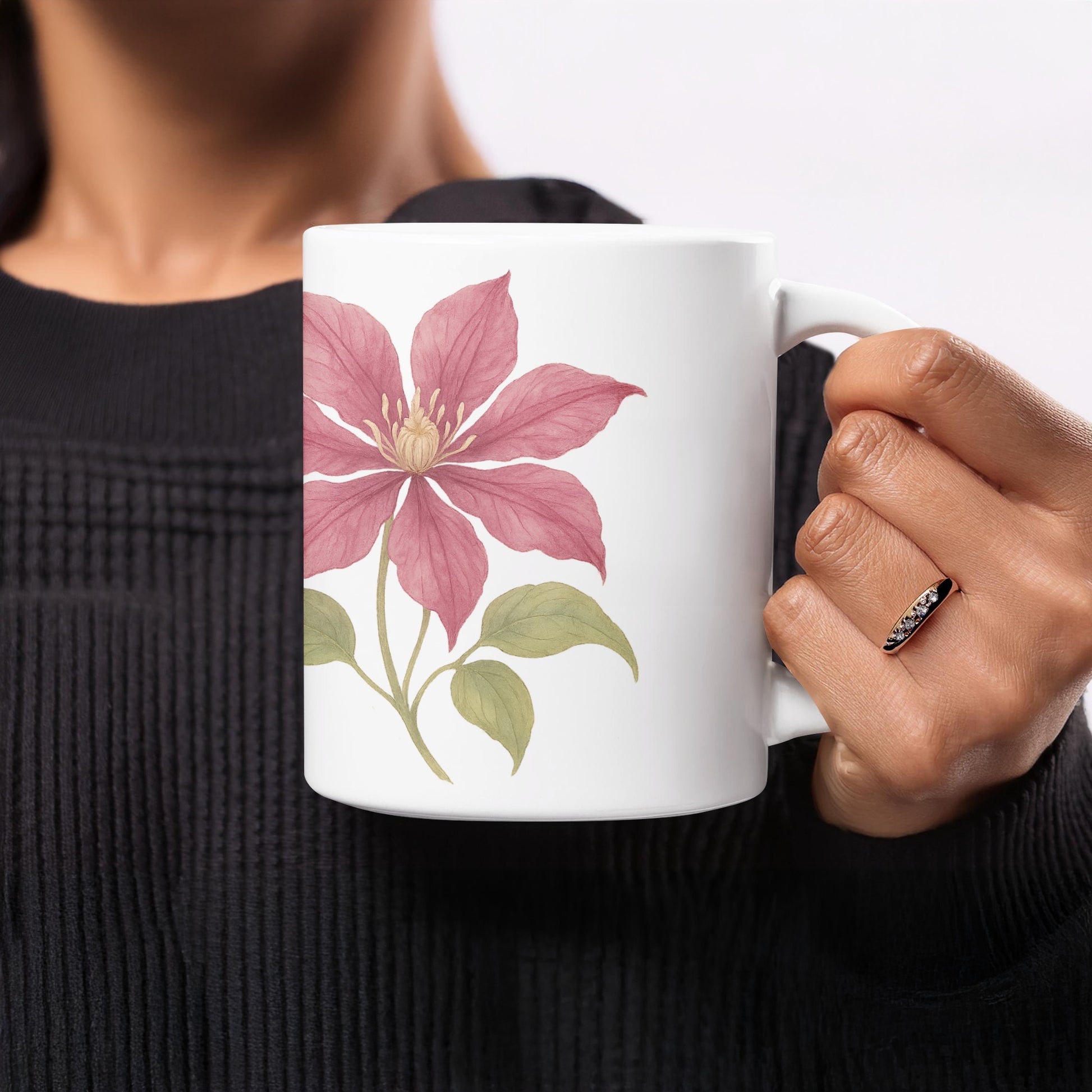 Beautiful Pink Floral Design Mug Perfect Gift product