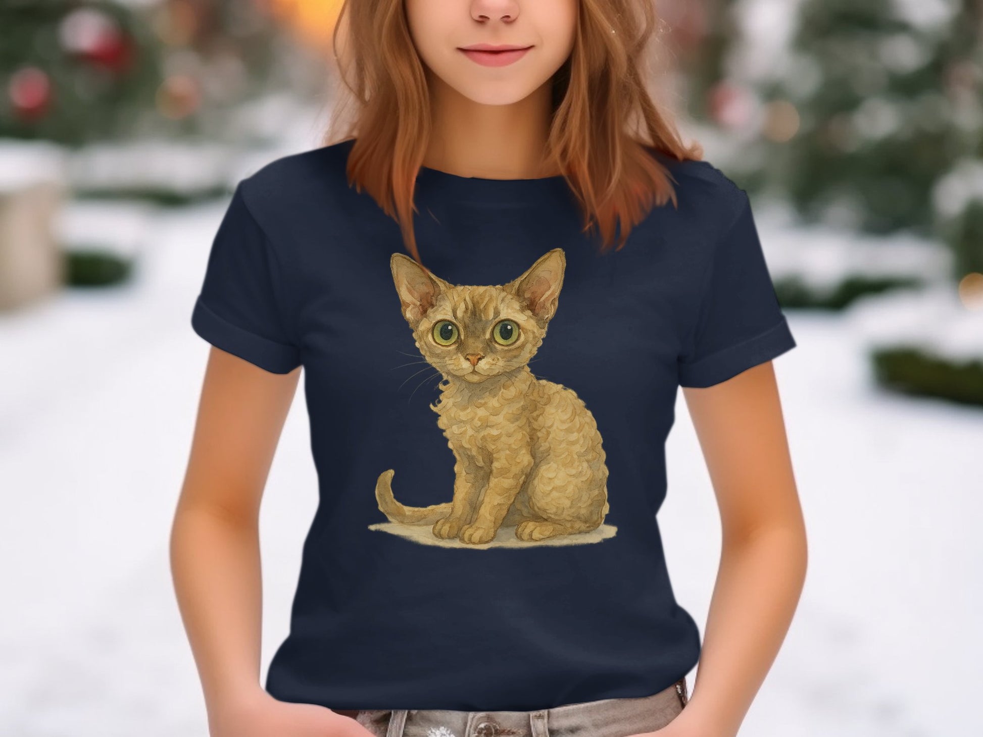 Adorable Cartoon Kitten Illustration T-Shirt product