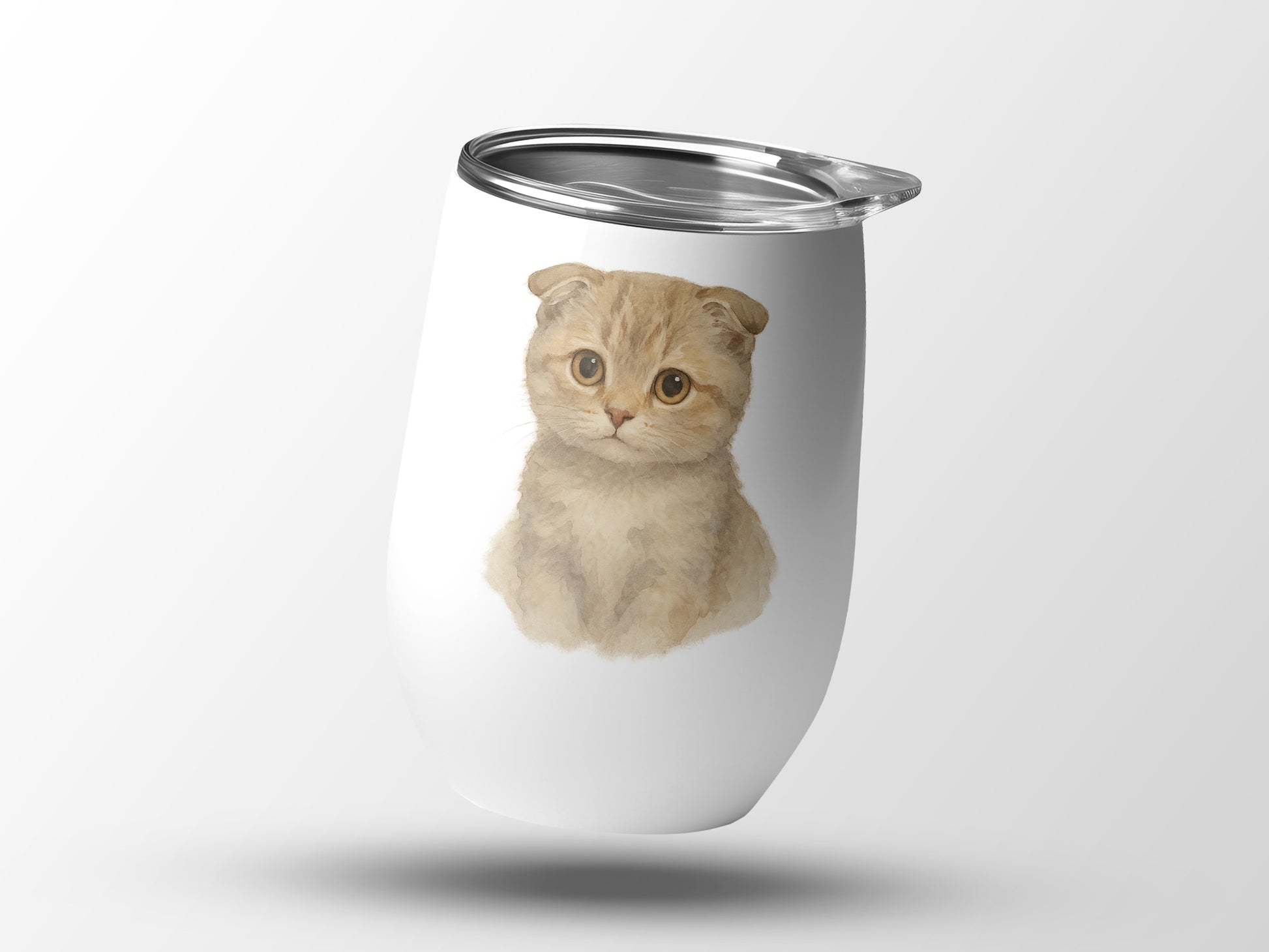 Adorable Kitten Artwork Printed Insulated Tumbler product