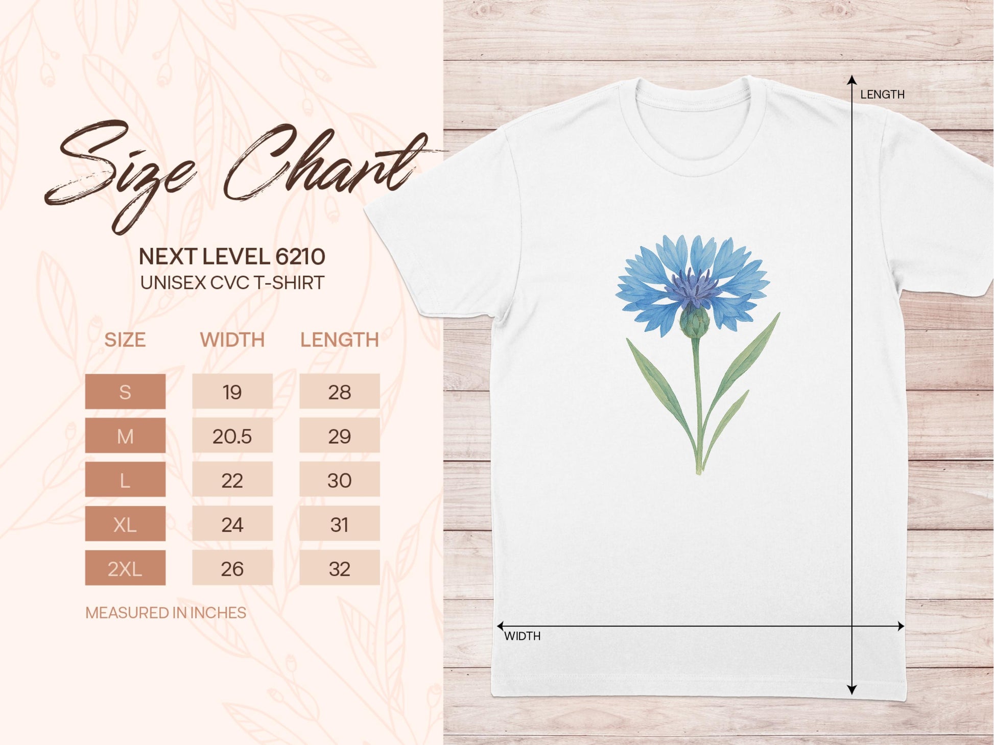 Charming Blue Flower Design Unisex T-Shirt product