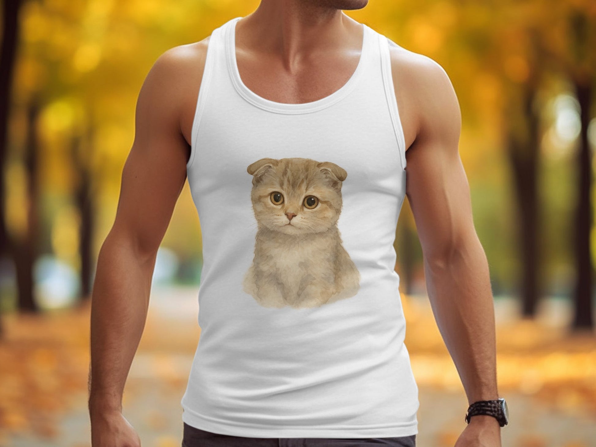 Cute Cat Print Tank Top for Perfect Summer product