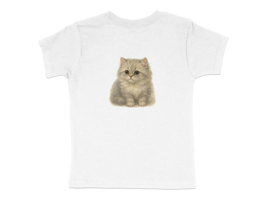 Adorable Kitten Design on White Kids T-Shirt product