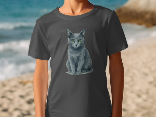 Realistic Cat Print Graphic T-shirt Casual Style product type
