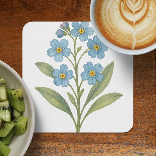 Beautiful Blue Floral Design on Coaster product