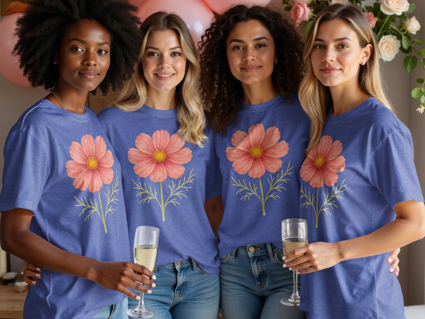 Beautiful Floral Patterned T-Shirt Casual Wear product type