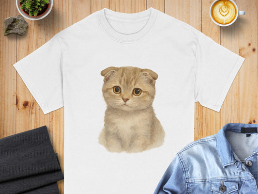 Cute Adorable Cat Print Design T-shirt product type