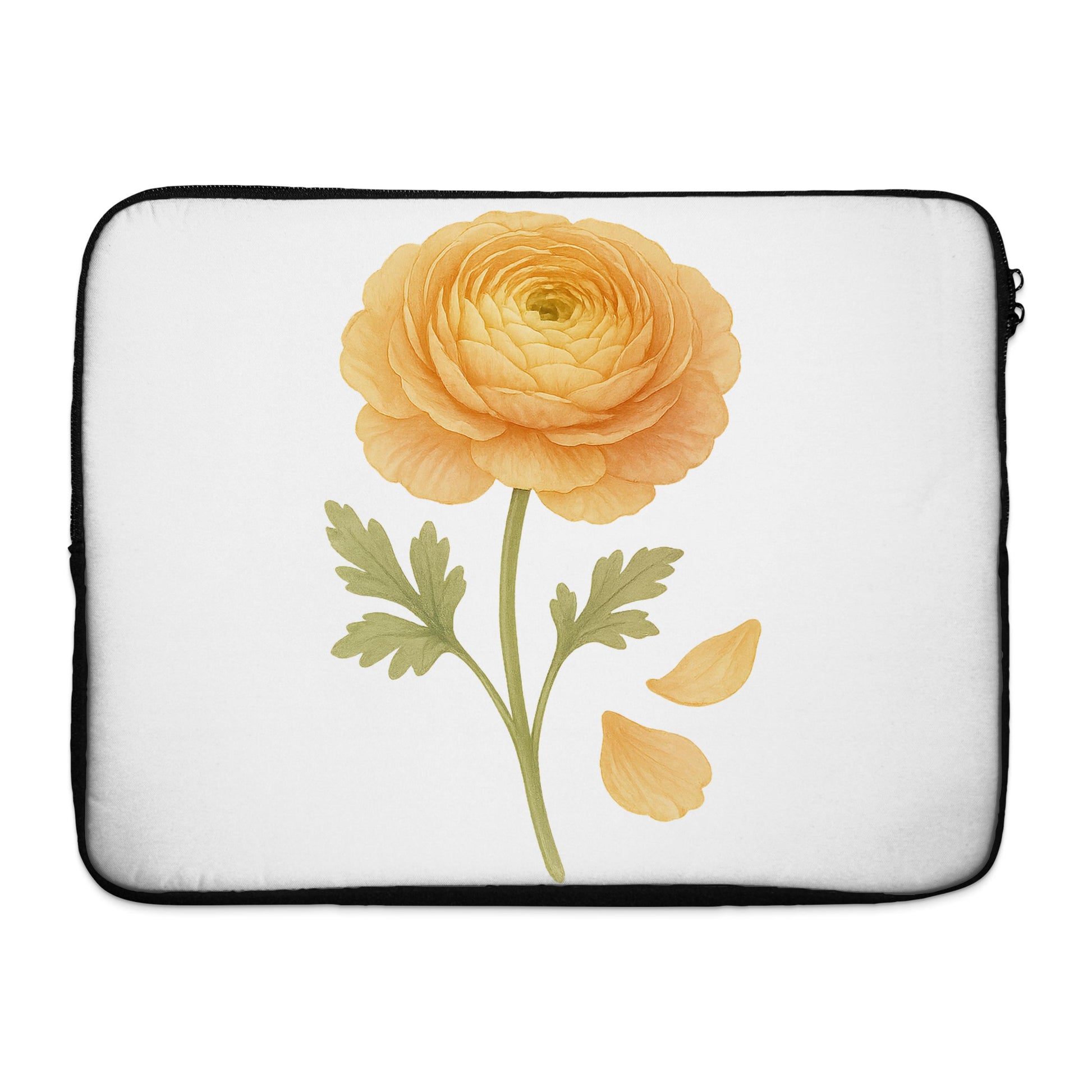 Elegant Yellow Flower Print Laptop Sleeve product