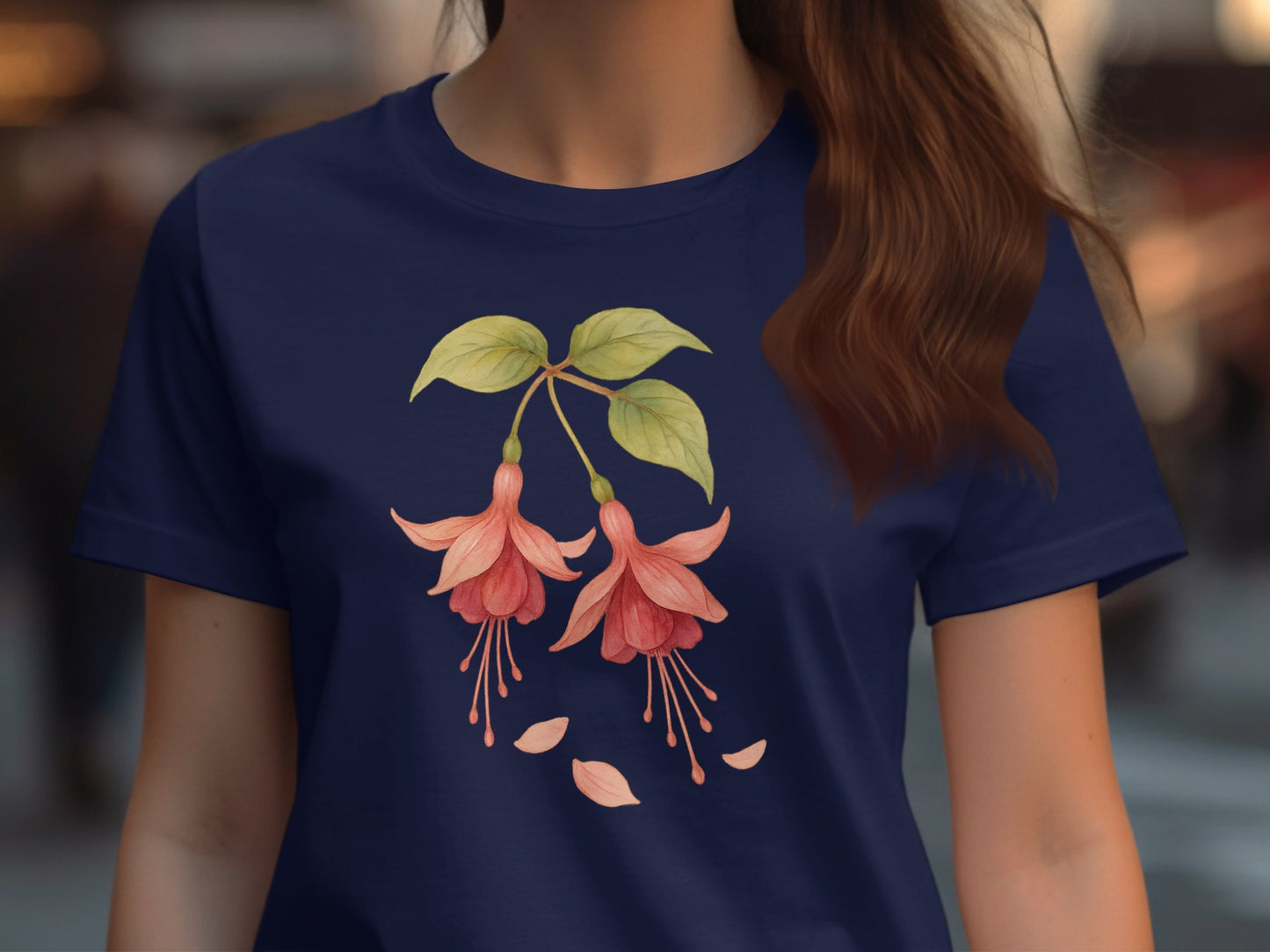 Floral Fuchsia Graphic Print Crew Neck T-Shirt product