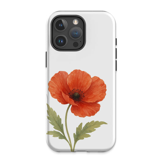Vibrant Red Poppy Floral Design Phone Case product type