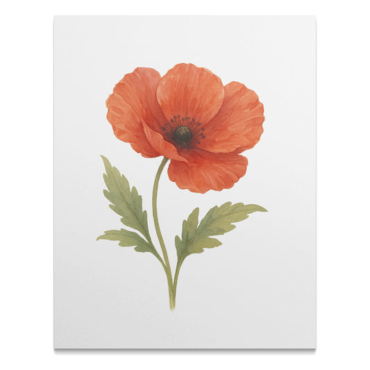 Beautiful Red Flower Wall Art Print Botanical Product