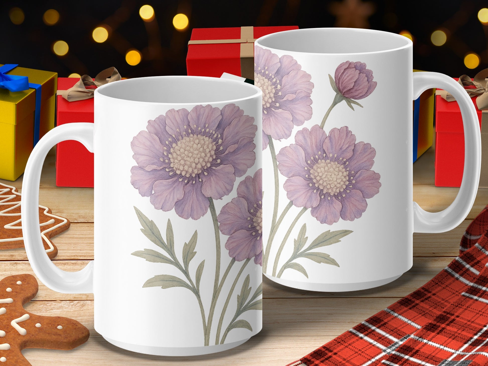 Purple Floral Design Mug Holiday Special product