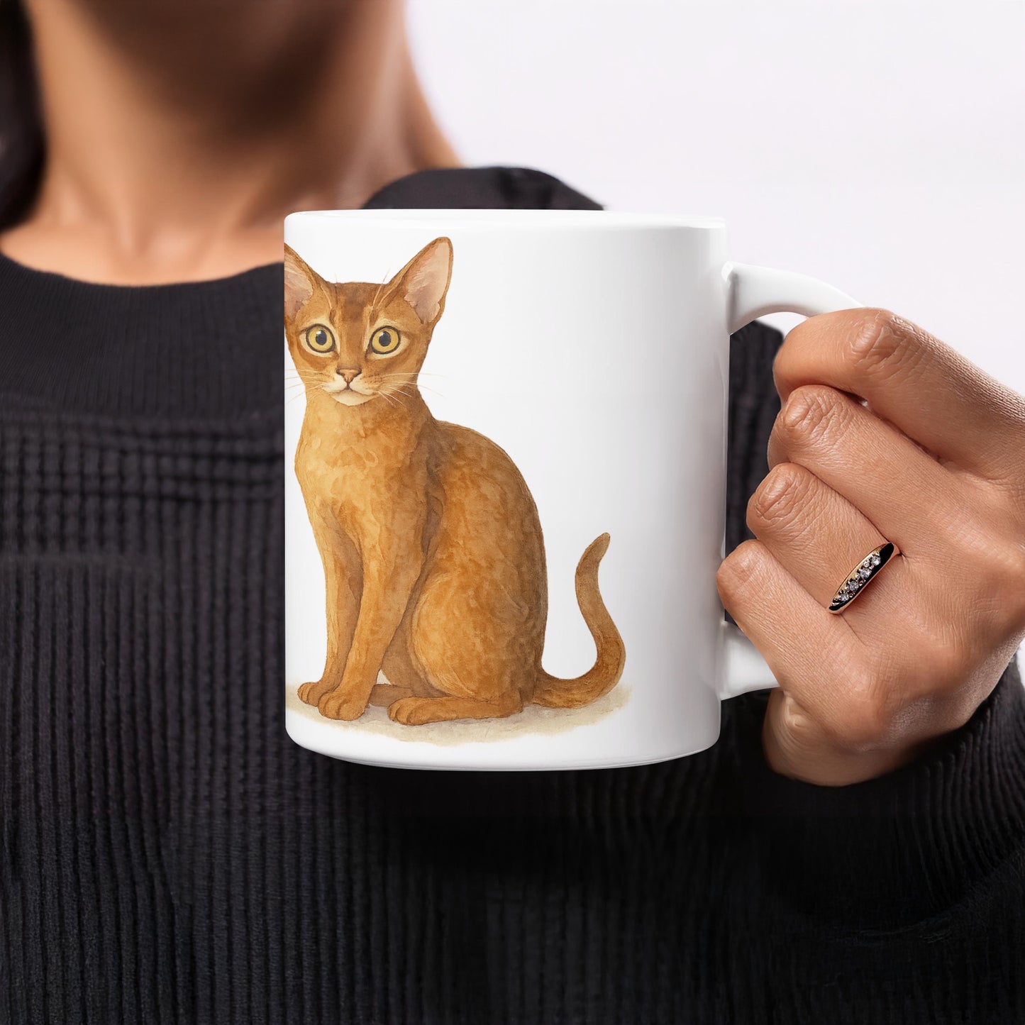 Adorable Cat Illustration on Coffee Mug product