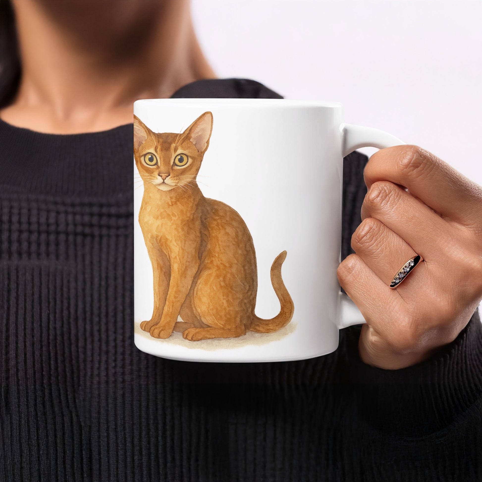Adorable Cat Illustration on Coffee Mug product