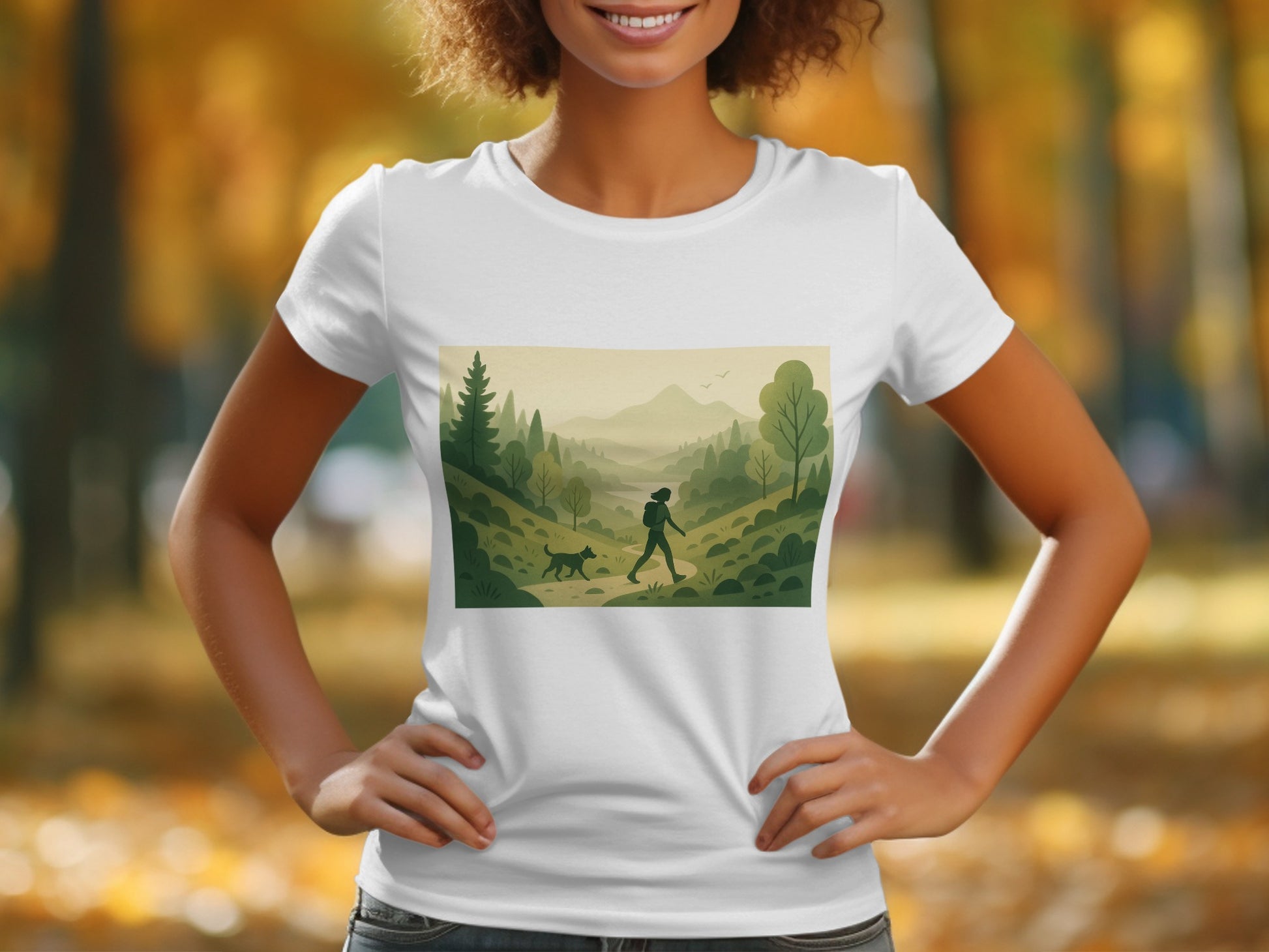 Scenic Hiking Forest Design Women's T-Shirt product