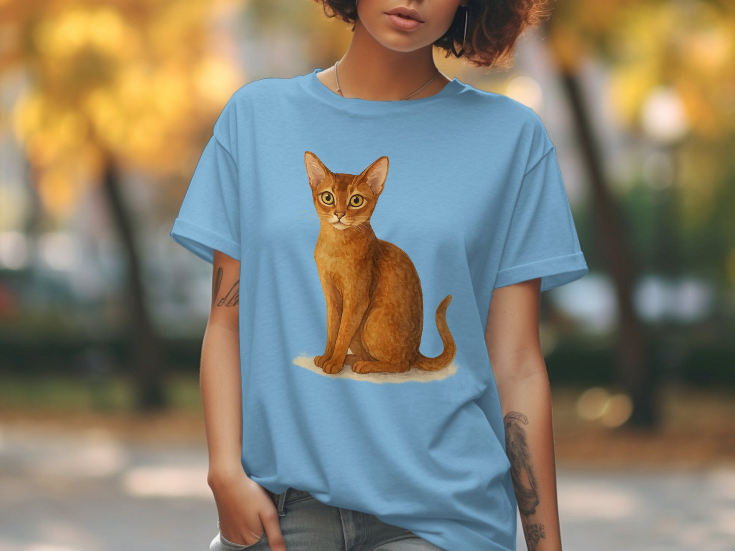 Charming Cat Design T-Shirt Whimsical Graphic Artwork product