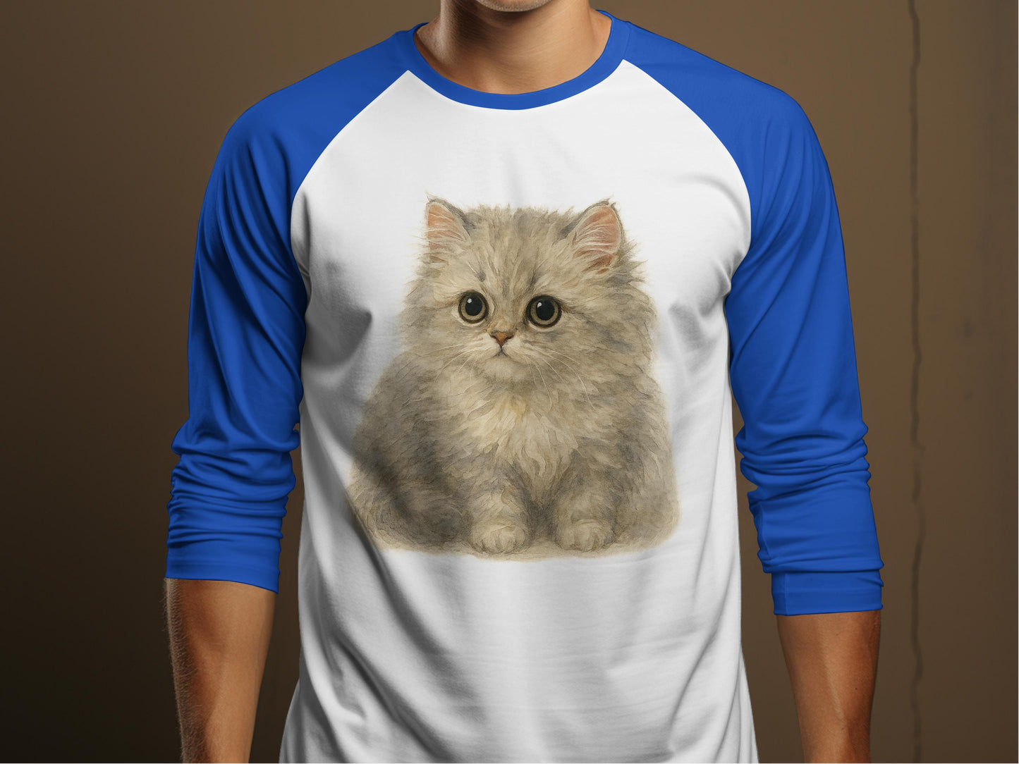 Adorable Kitten Print Long Sleeve Shirt product type