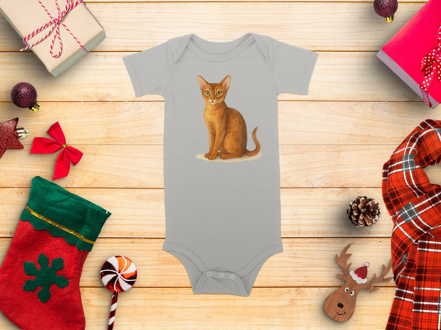 Cute Cat Print Baby Onesie Perfect Holiday Gift product