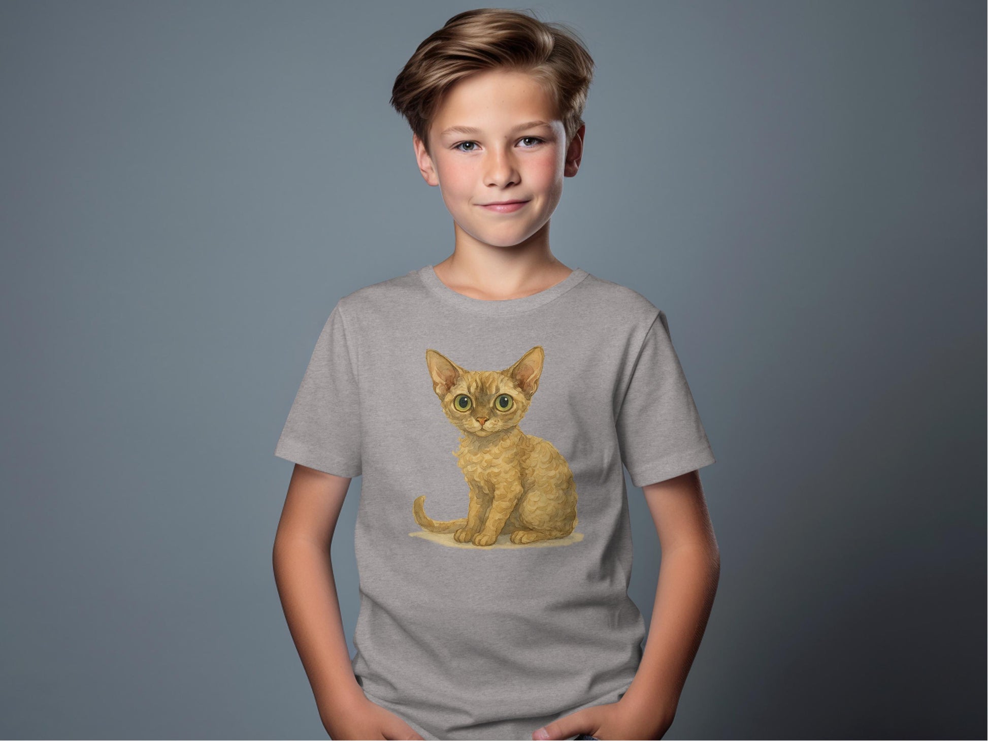 Adorable Cat Illustration on Youth T-Shirt product