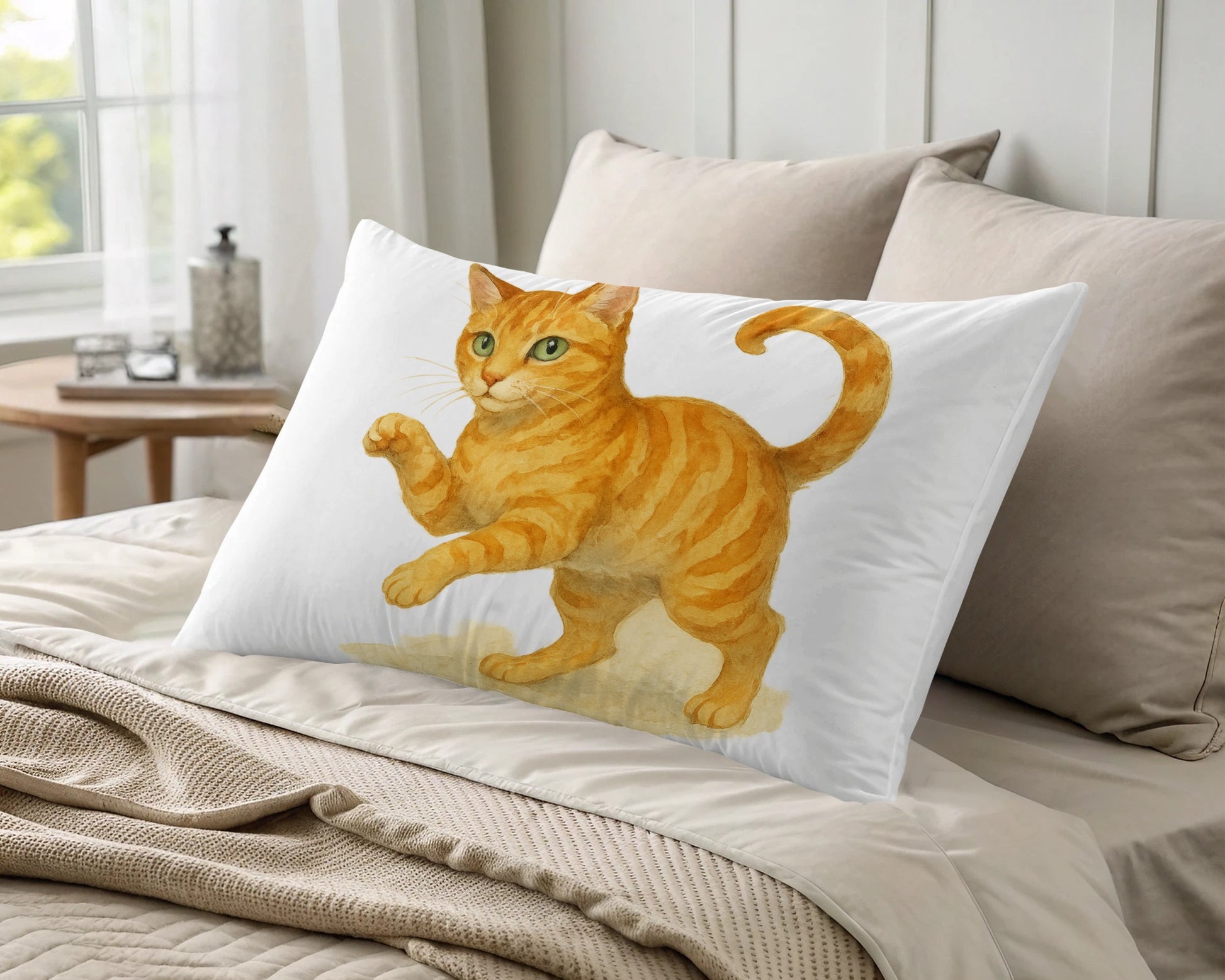 Adorable Cat Illustration Pillowcase Bedding product