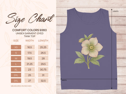 Flower Print Unisex Garment-Dyed Tank Top product