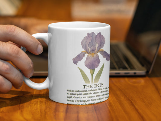 Beautiful Iris Flower Illustrated Design Mug product