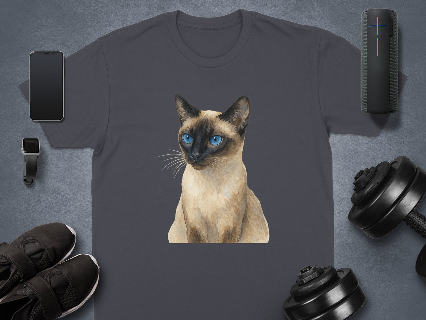 Siamese Cat Image Print Design T-Shirt product type