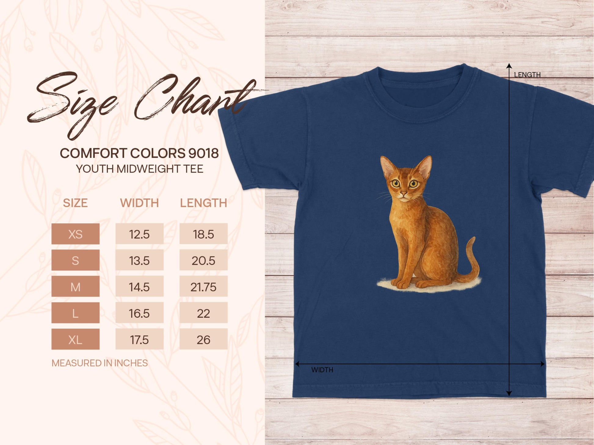 Adorable Cat Print Youth Midweight Tee Warm Tones product