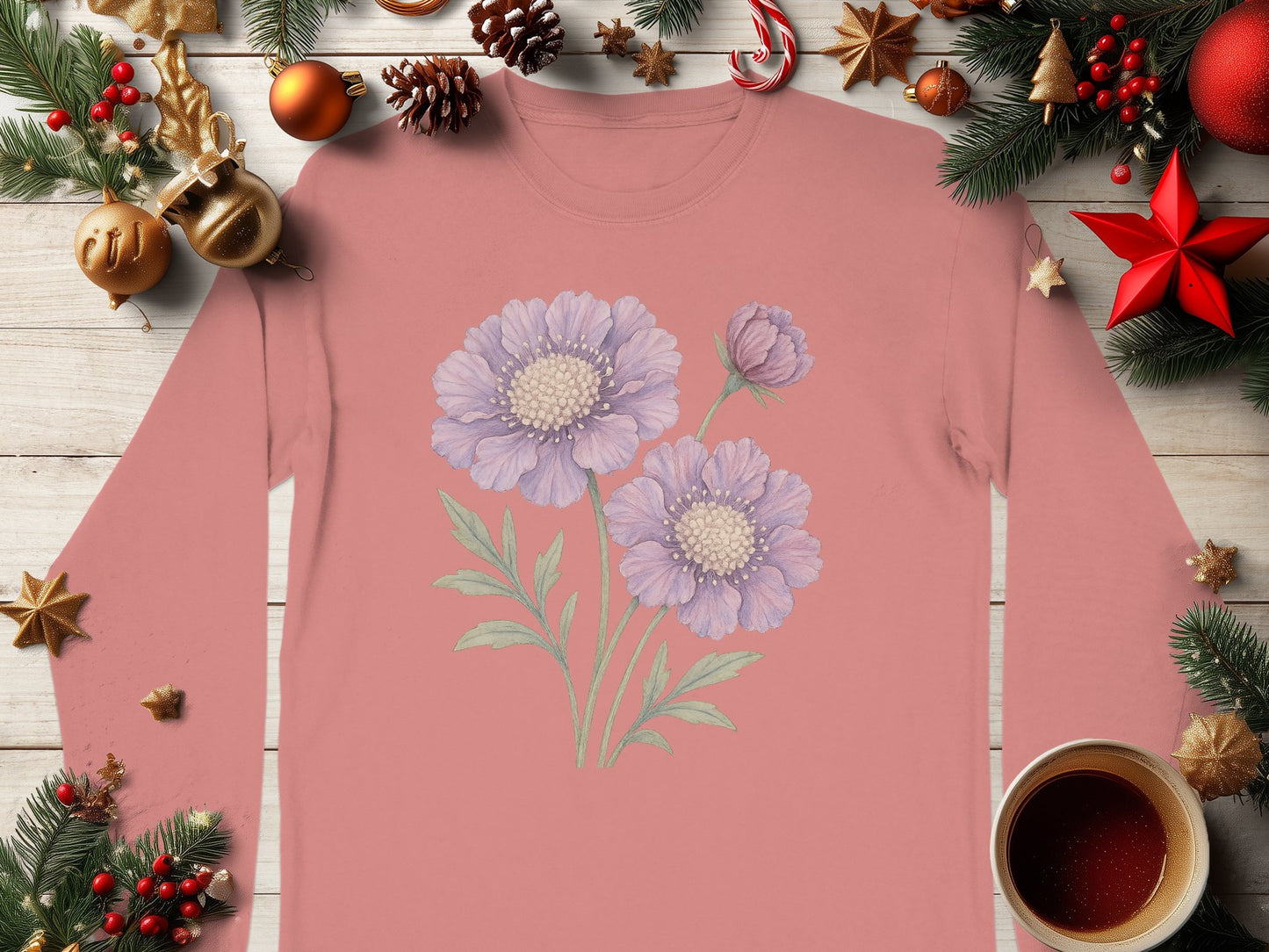 Floral Bouquet Pink Long Sleeve Shirt product
