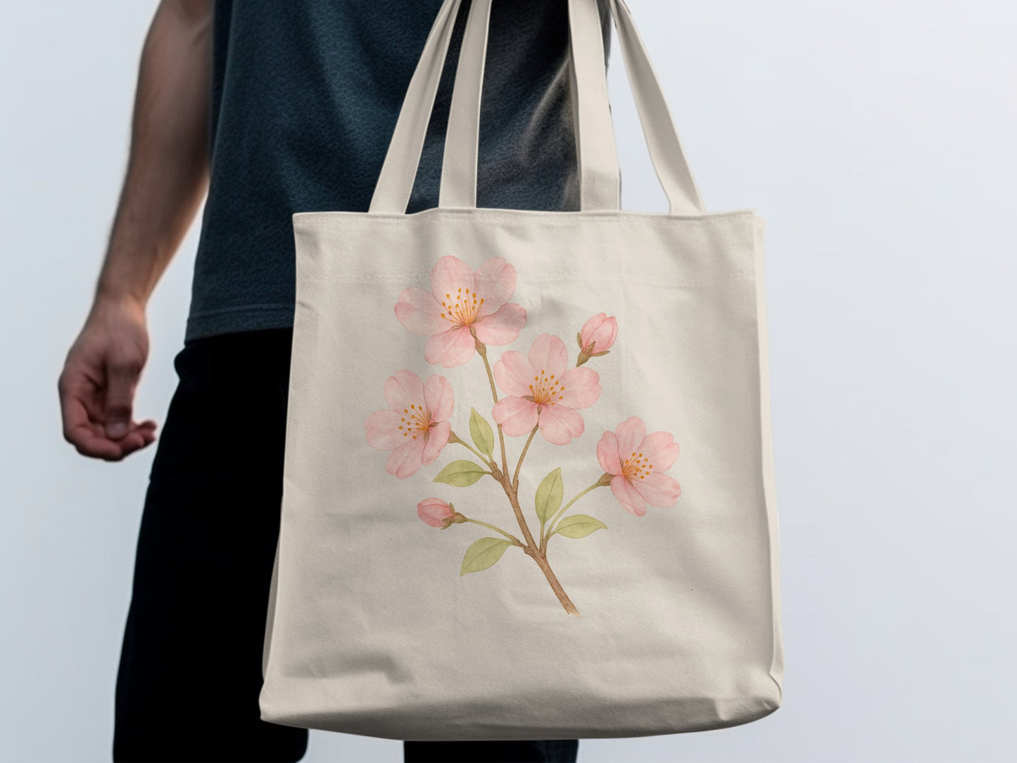 Floral Design Tote Bag with Blossom Pattern product type