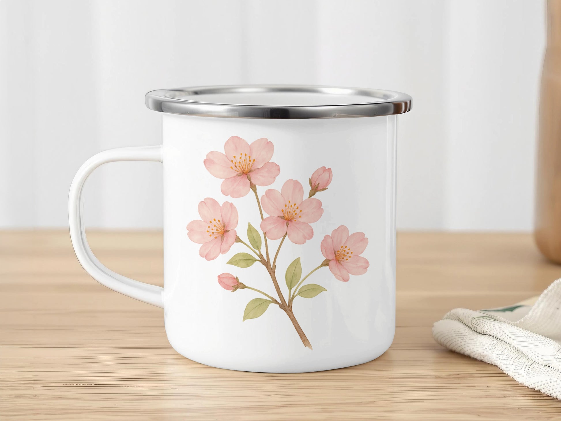 Cherry Blossom Print Mug Enamel Campfire Coffee product