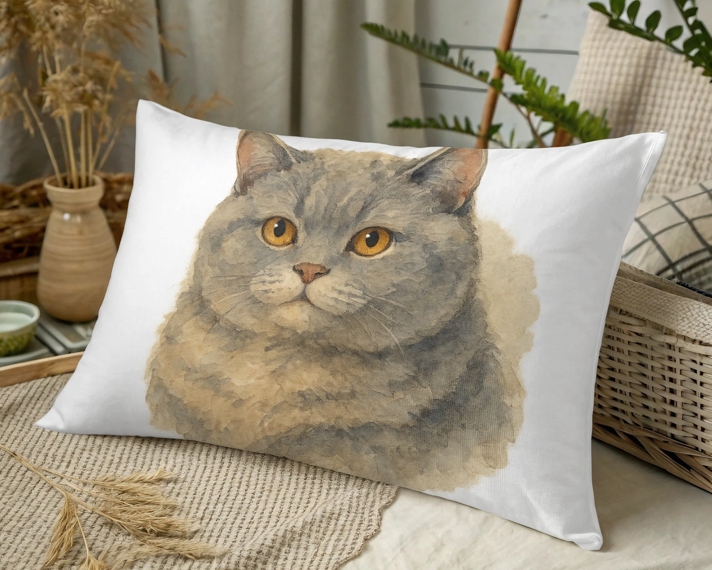 Adorable Cat Print Decorative Throw Pillow product