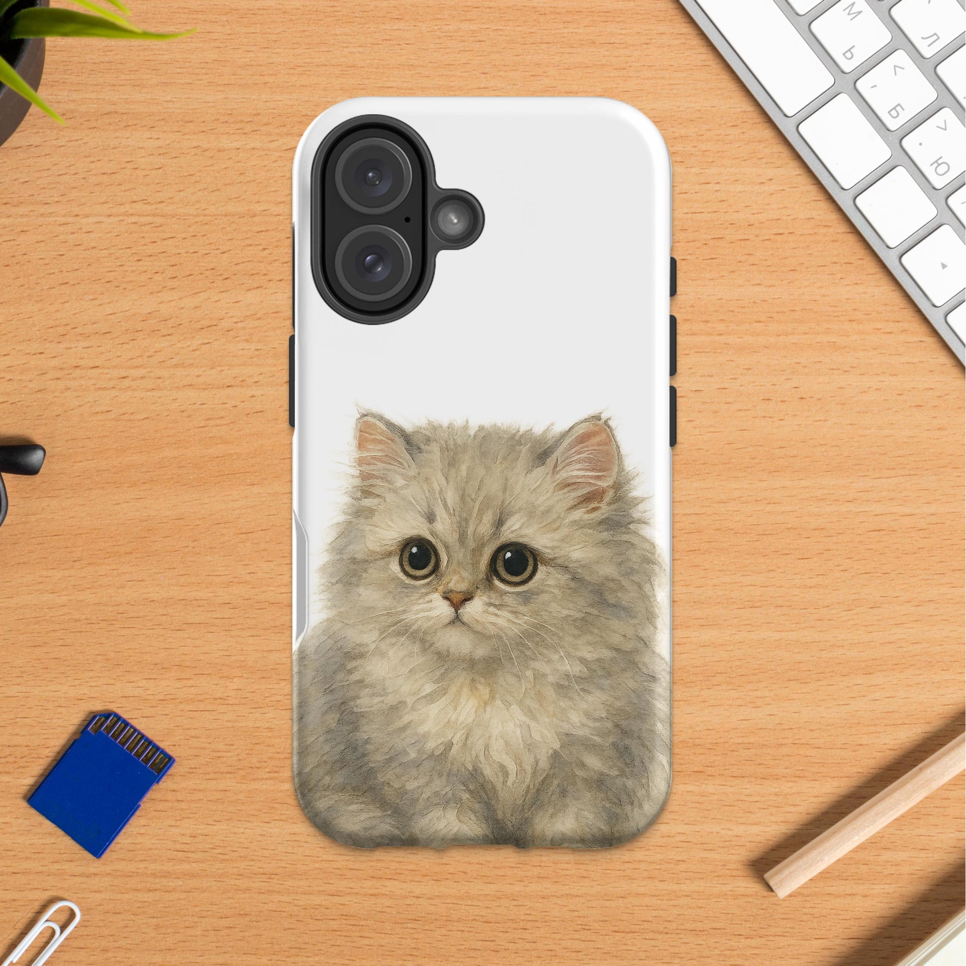 Cute Fluffy Kitten Animal Print Phone Case product