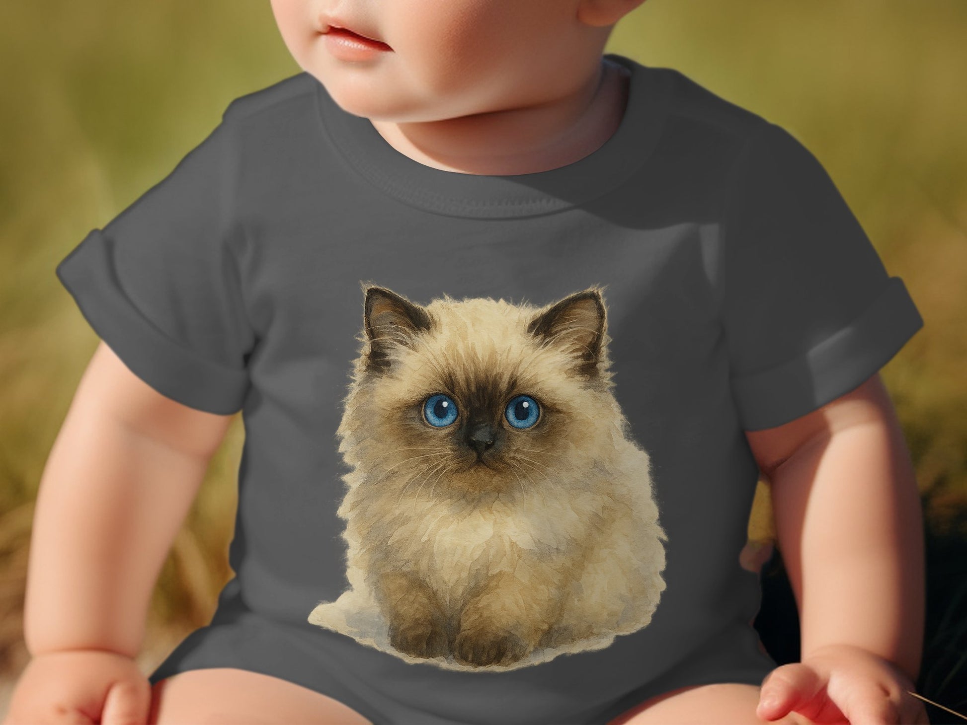Cute Fluffy Blue-Eyed Kitten Baby Onesie product
