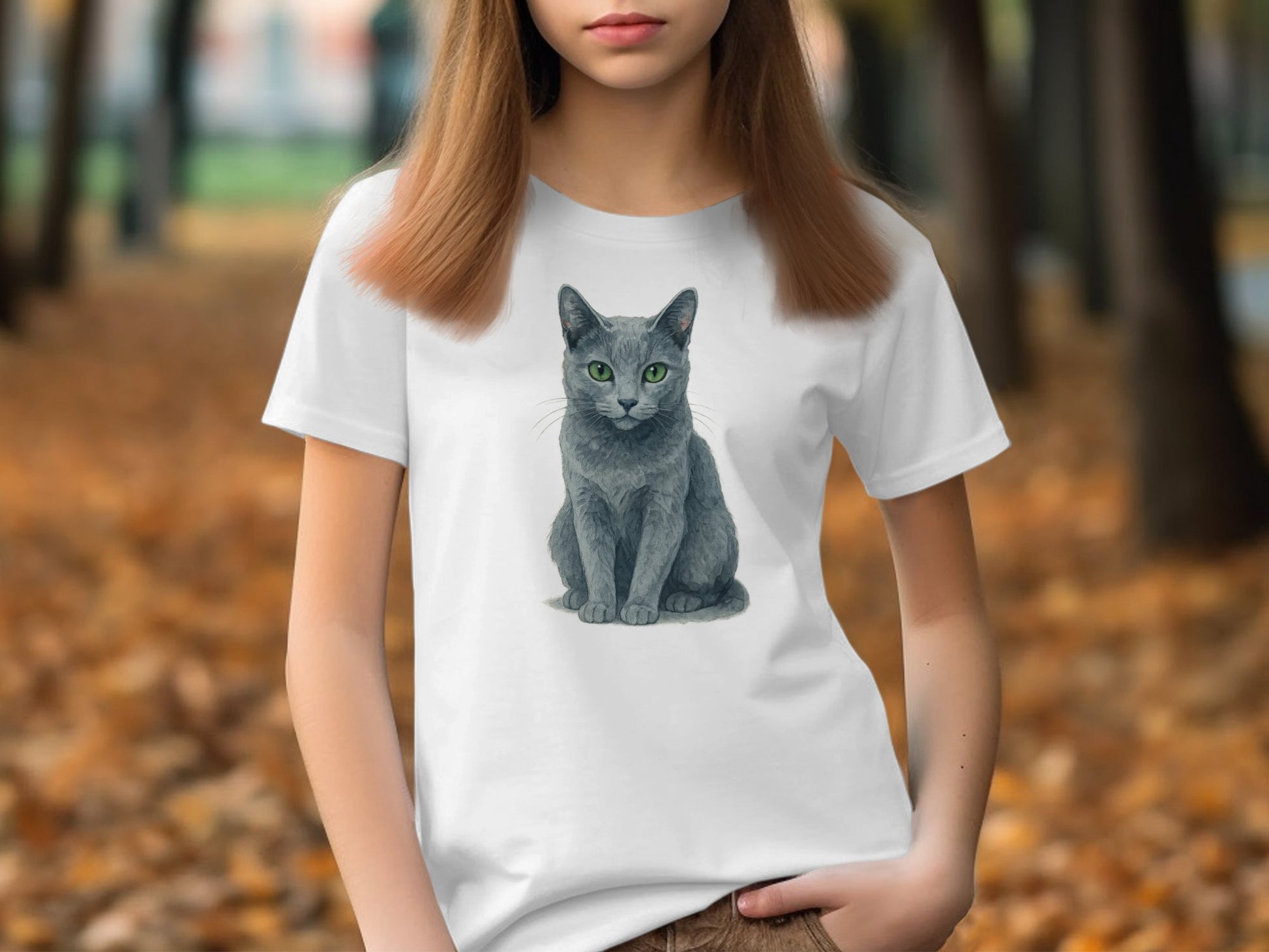 Cat Design White Short Sleeve T-Shirt product type