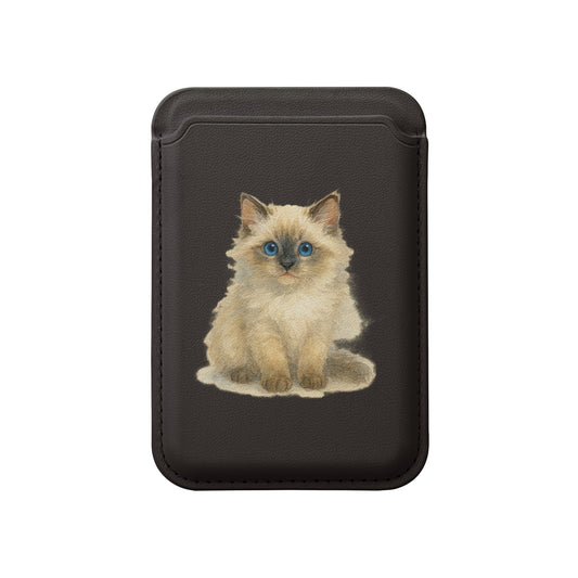 Cute Kitten Print Black Cardholder Wallet Product