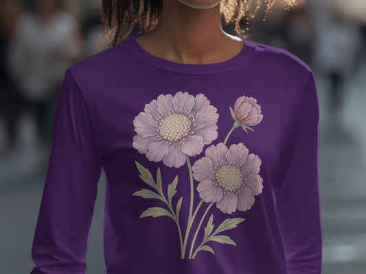 Floral Print Long Sleeve Women's T-Shirt product
