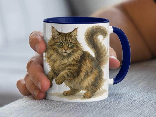 Adorable Fluffy Cat Design Mug Perfect Gift Product