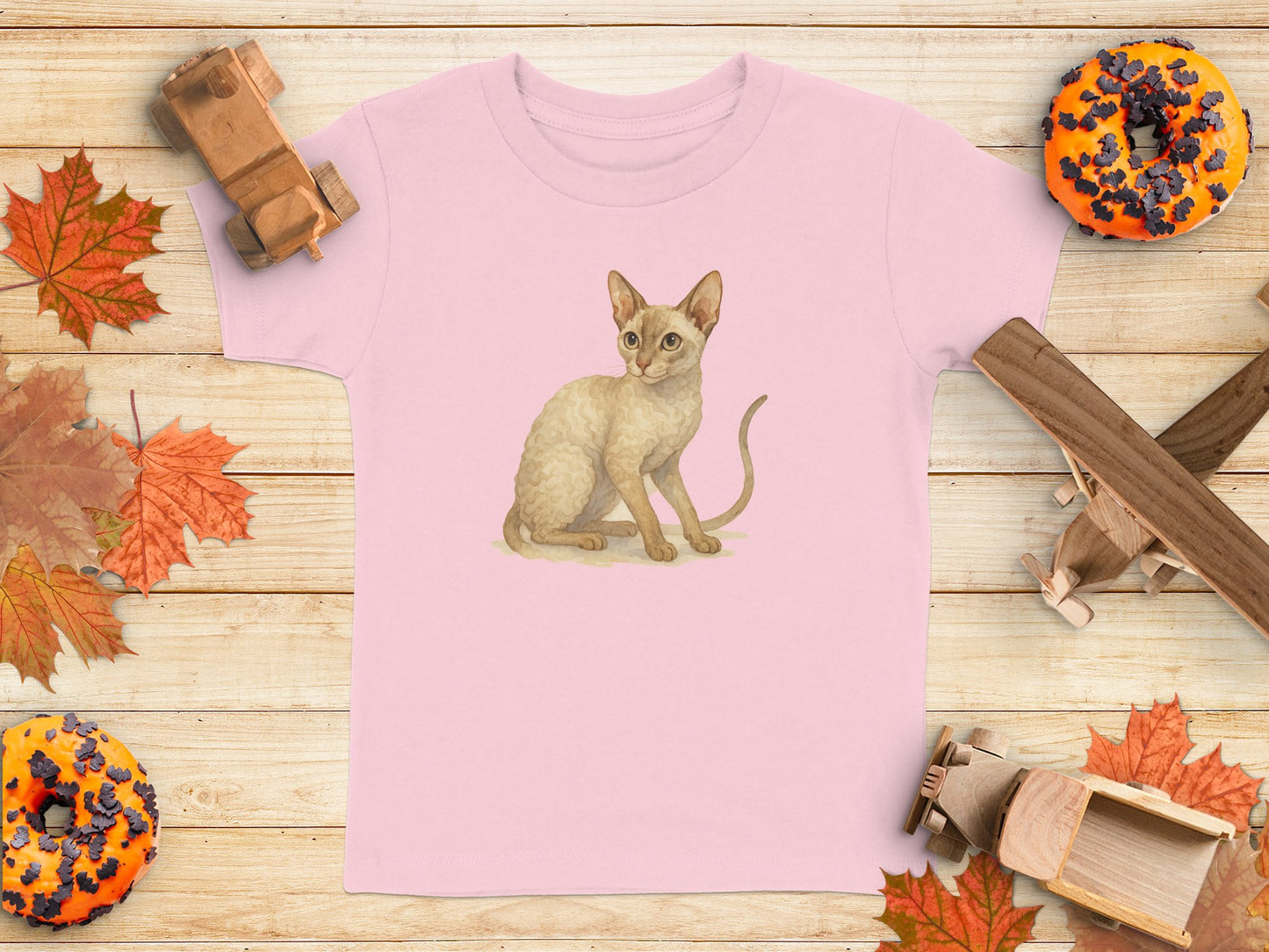 Cute Cat Print Pink T-shirt Perfect for Kids product type