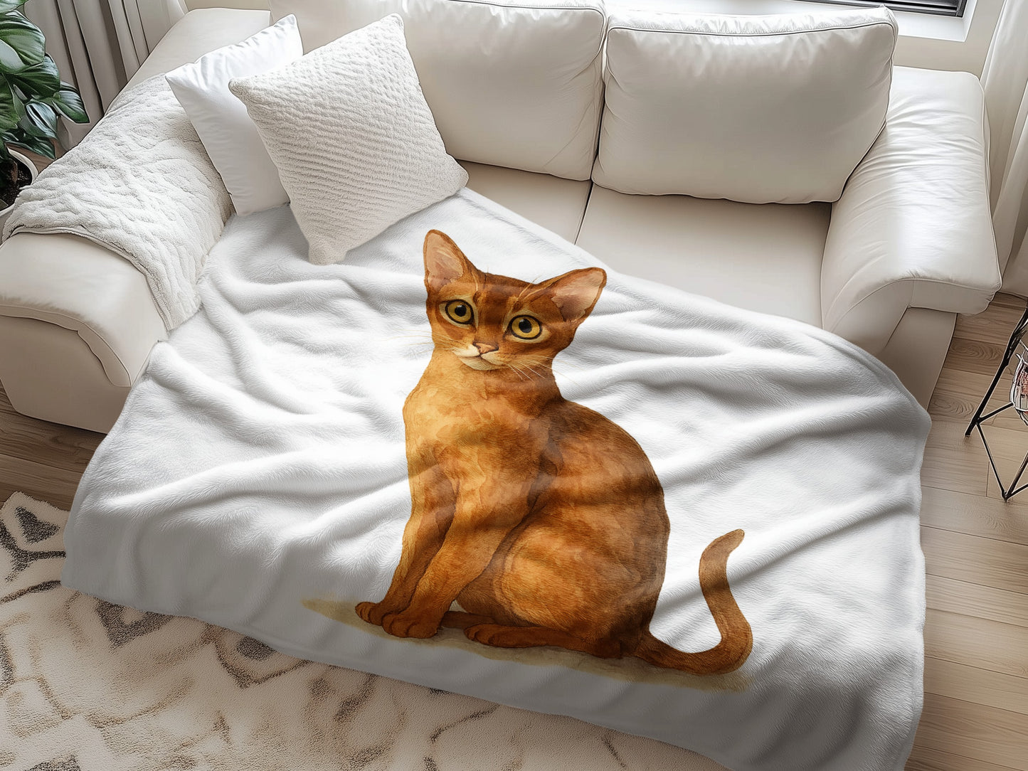 Cozy Blanket with Cute Cat Design for Home Decor product