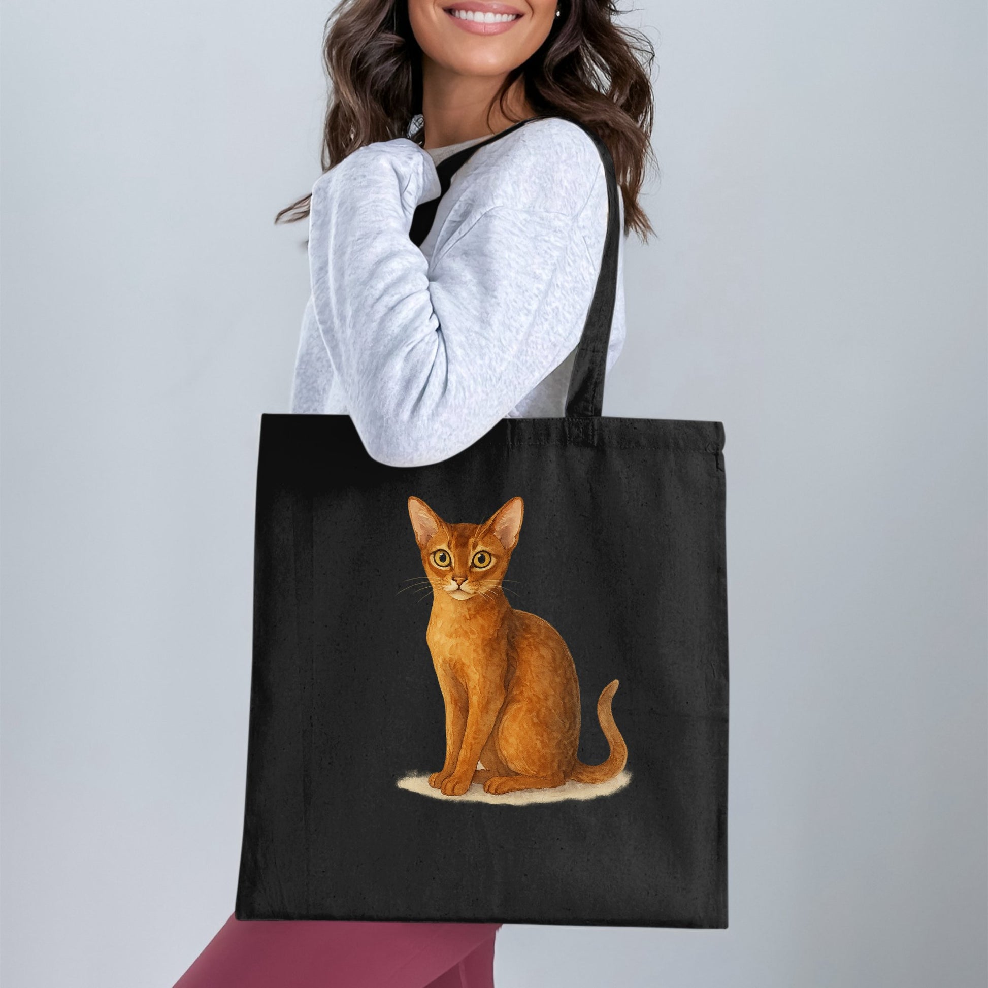 Stylish Tote Bag Featuring Cute Cat Design product type