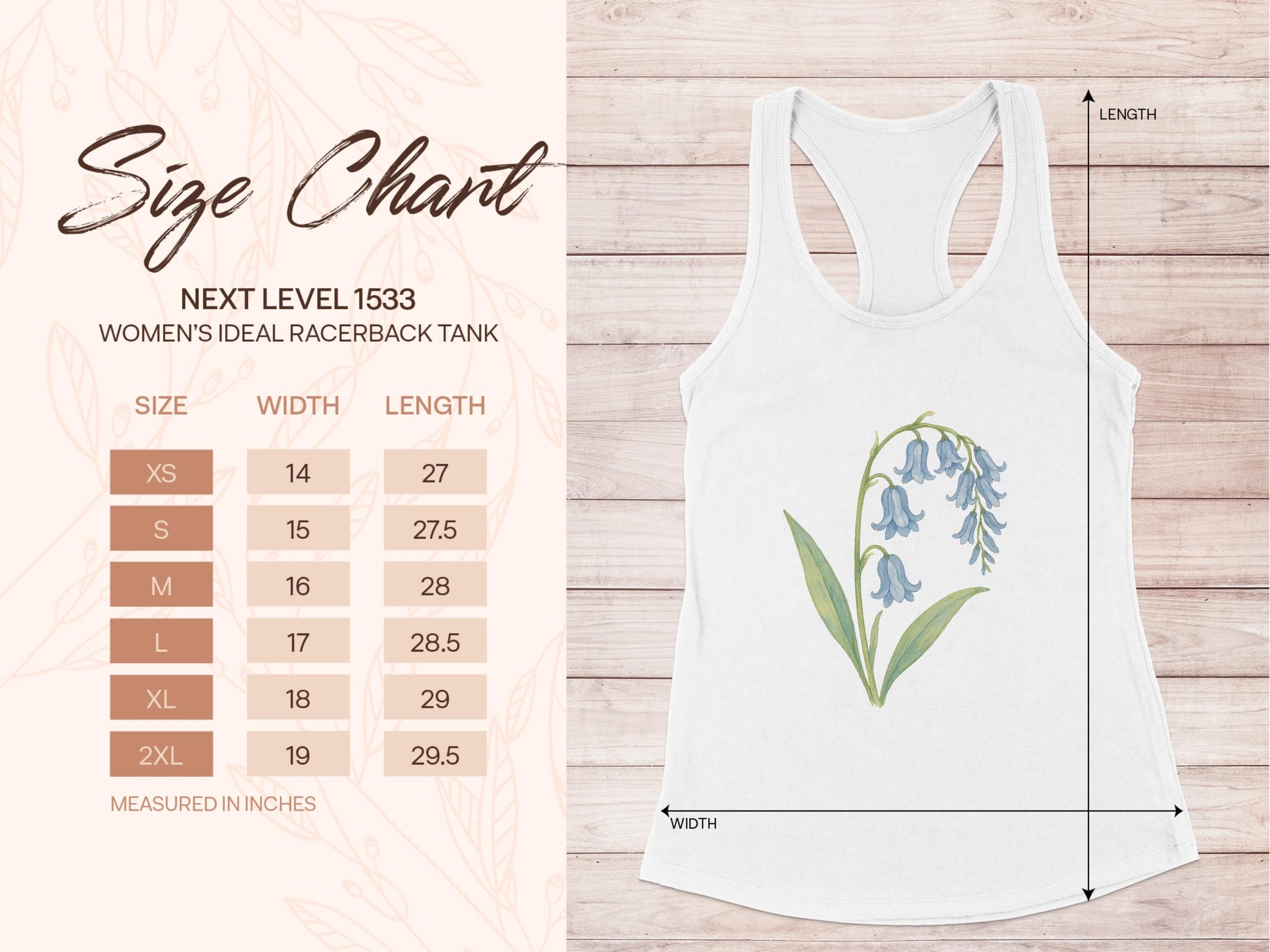 Women's Ideal Racerback Tank with Floral Design product