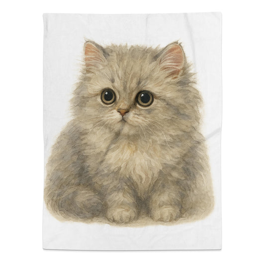 Cute Fluffy Kitten Design Print on Blank Product
